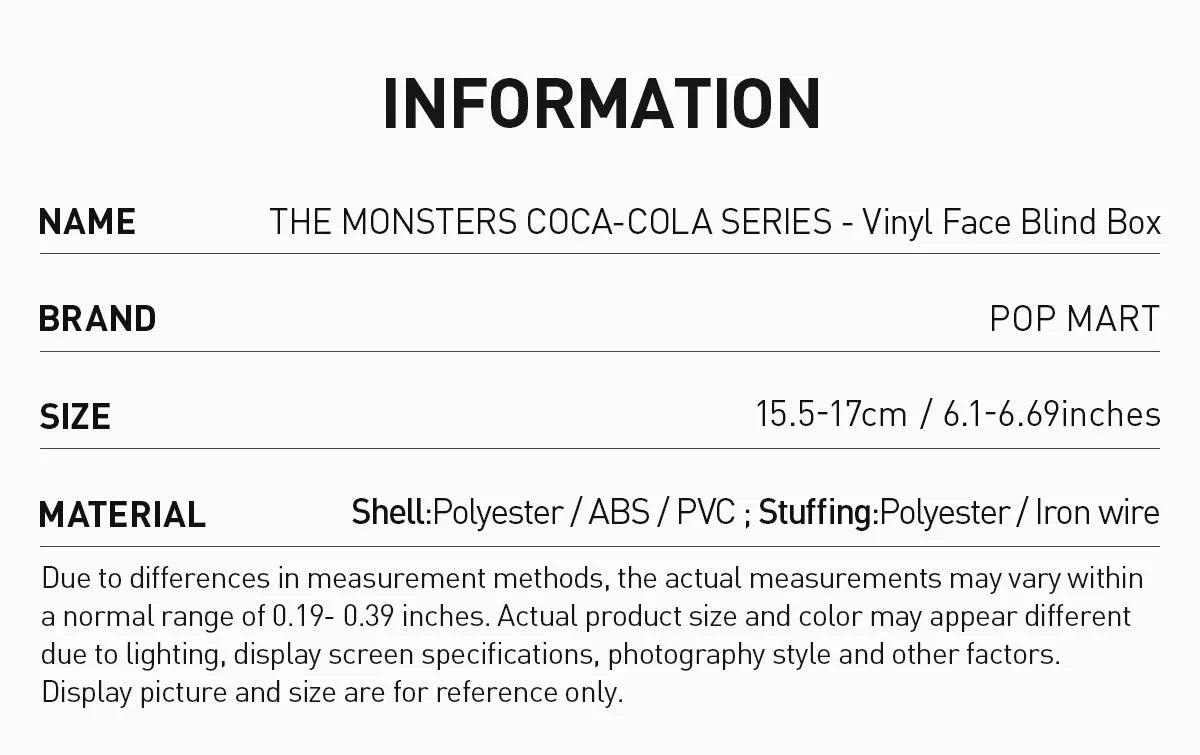 THE MONSTERS COCA-COLA SERIES-Vinyl Face Labubu Blind Box