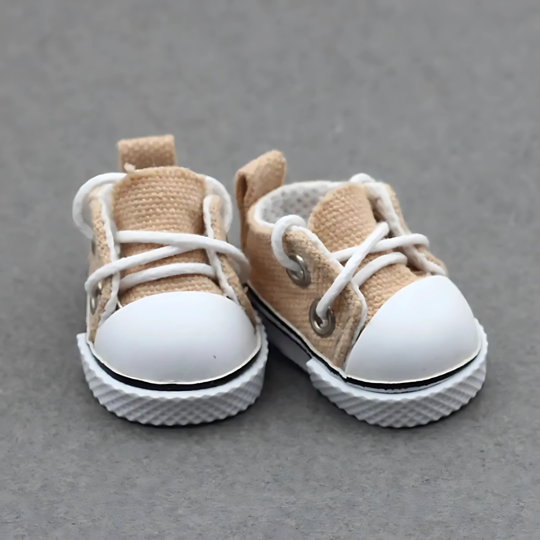Labubu Mini Canvas Leather Shoes for 7–10cm Dolls Accessories Sneakers