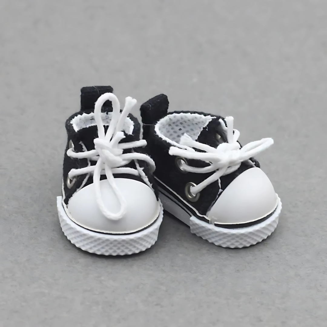 Labubu Mini Canvas Leather Shoes for 7–10cm Dolls Accessories Sneakers