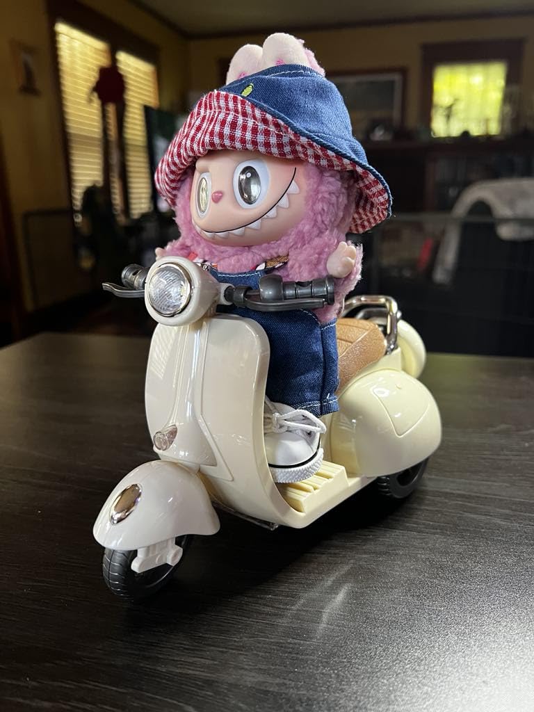 Doll Mini Electric Motorcycle Children's Toy for Labubu Toy Motor for Doll (No Doll)