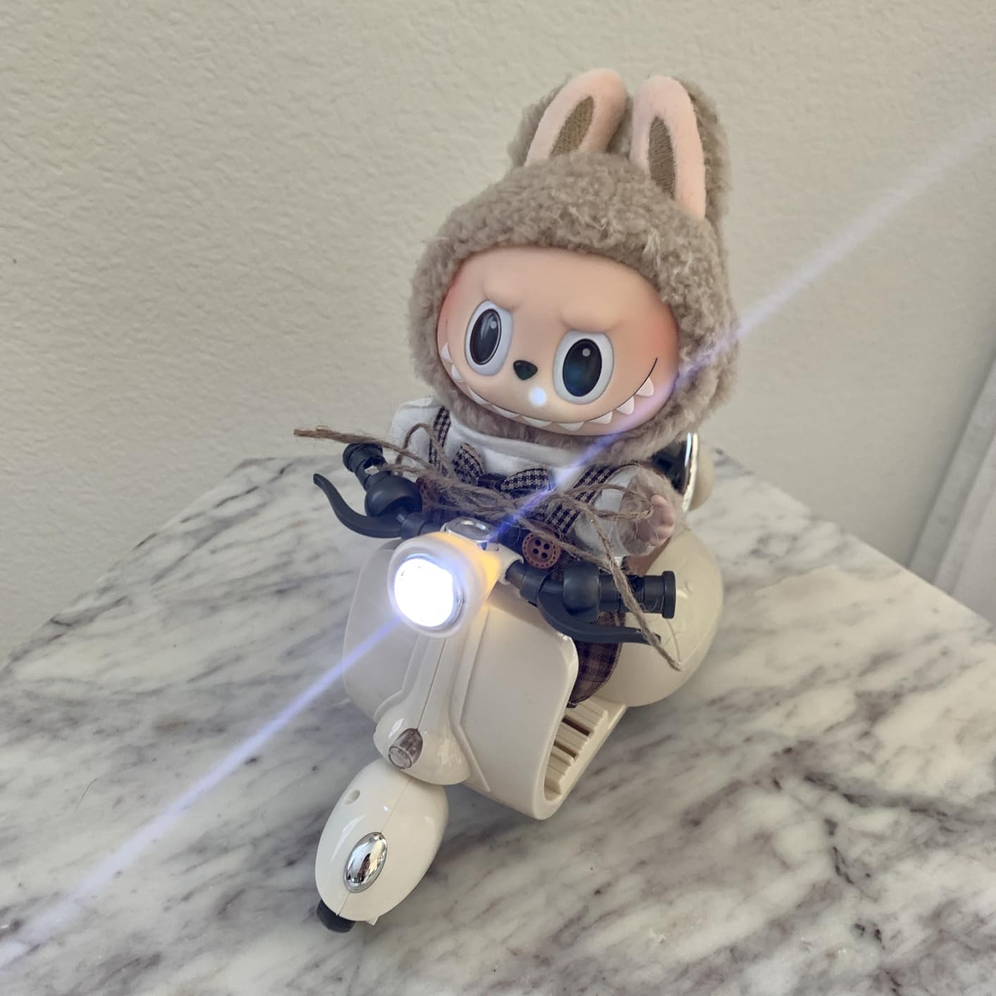 Doll Mini Electric Motorcycle Children's Toy for Labubu Toy Motor for Doll (No Doll)