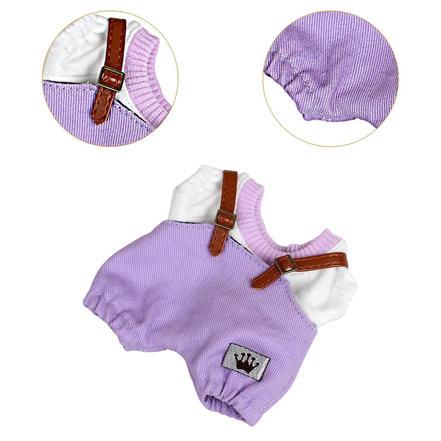 17cm Plush Crown Doll Outfit - Dress Up Clothes & Cute Accessories for Plush Dolls