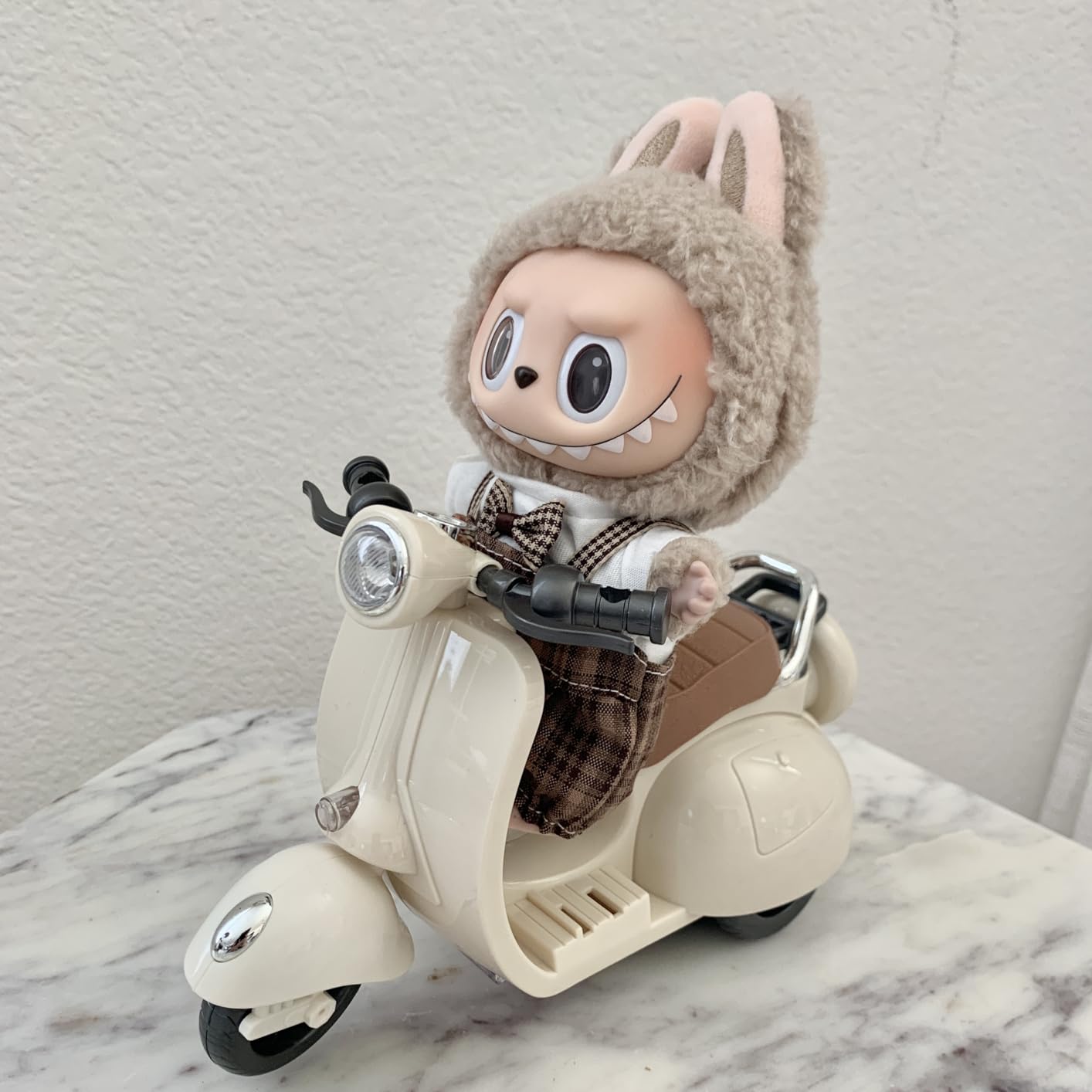 Doll Mini Electric Motorcycle Children's Toy for Labubu Toy Motor for Doll (No Doll)