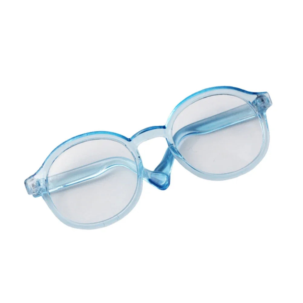 Labubu 6.5cm Transparent Doll Glasses – Clear Plastic Eyewear for 1/8 1/6 1/4 1/3 BJD, MSD, EXO Plush & Labubu Dolls
