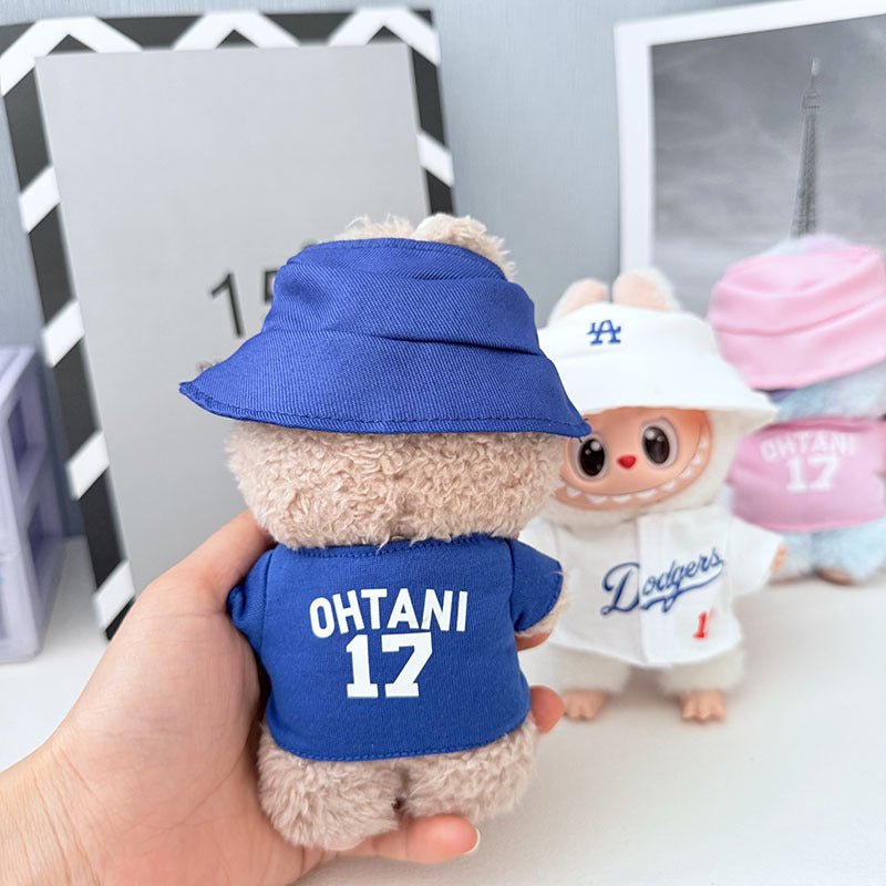 17cm Labubu V1/V2/V3 Baseball Suit Set – High-Energy Series Sportswear Outfit (Clothes Only)