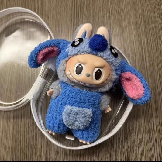 Cute Stitch Labubu Costume – 17cm Kawaii Doll Clothing