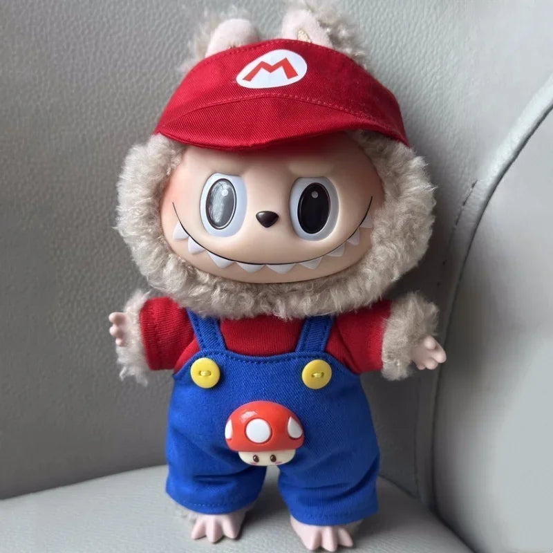 17cm Labubu Doll Clothes – Game Character Dress-Up Outfit for Keychain Dolls, DIY Gift (No Doll)
