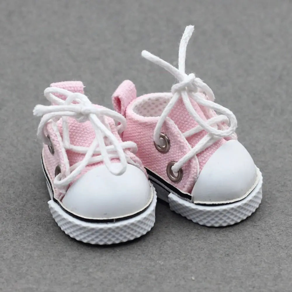 Labubu Mini Canvas Leather Shoes for 7–10cm Dolls Accessories Sneakers
