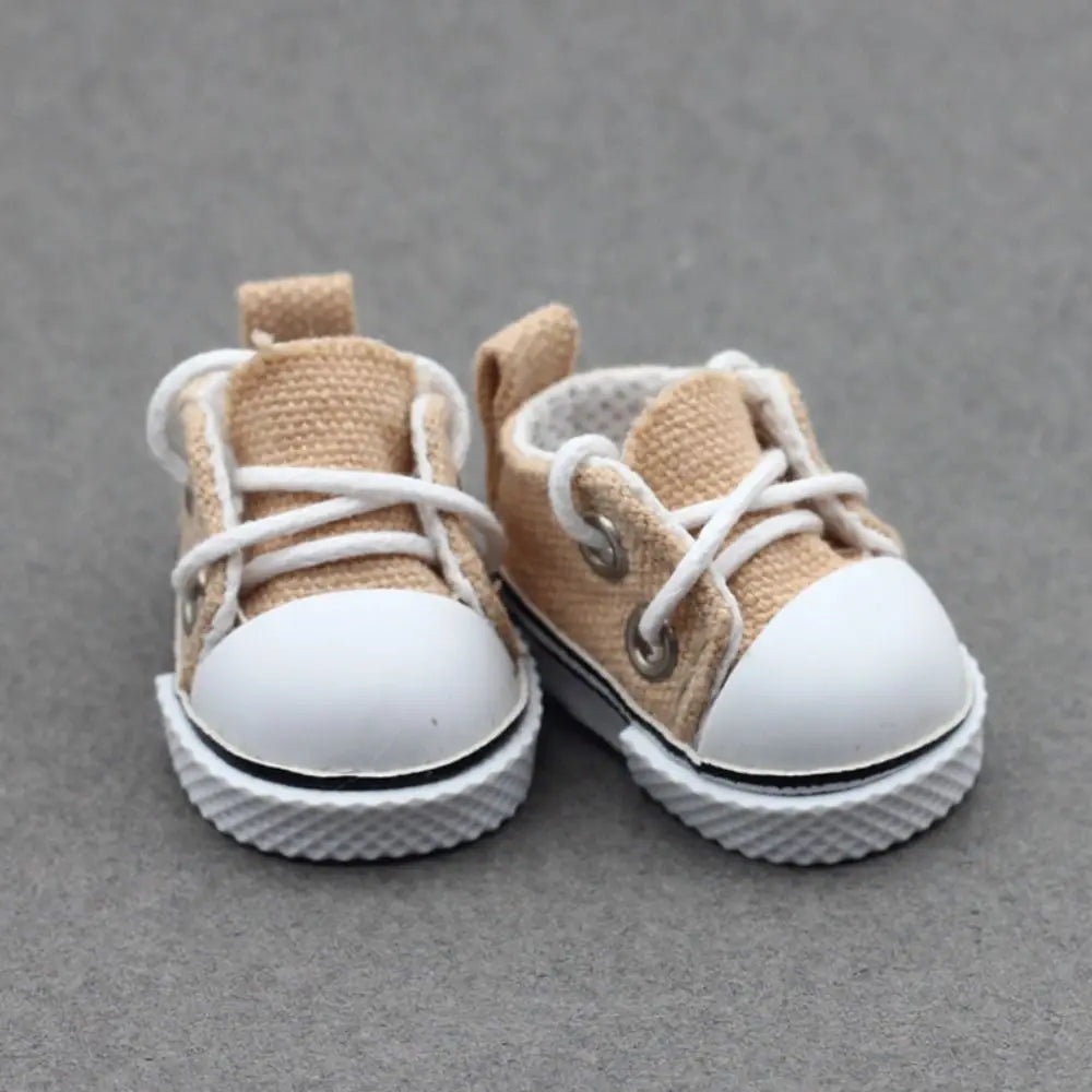 Labubu Mini Canvas Leather Shoes for 7–10cm Dolls Accessories Sneakers