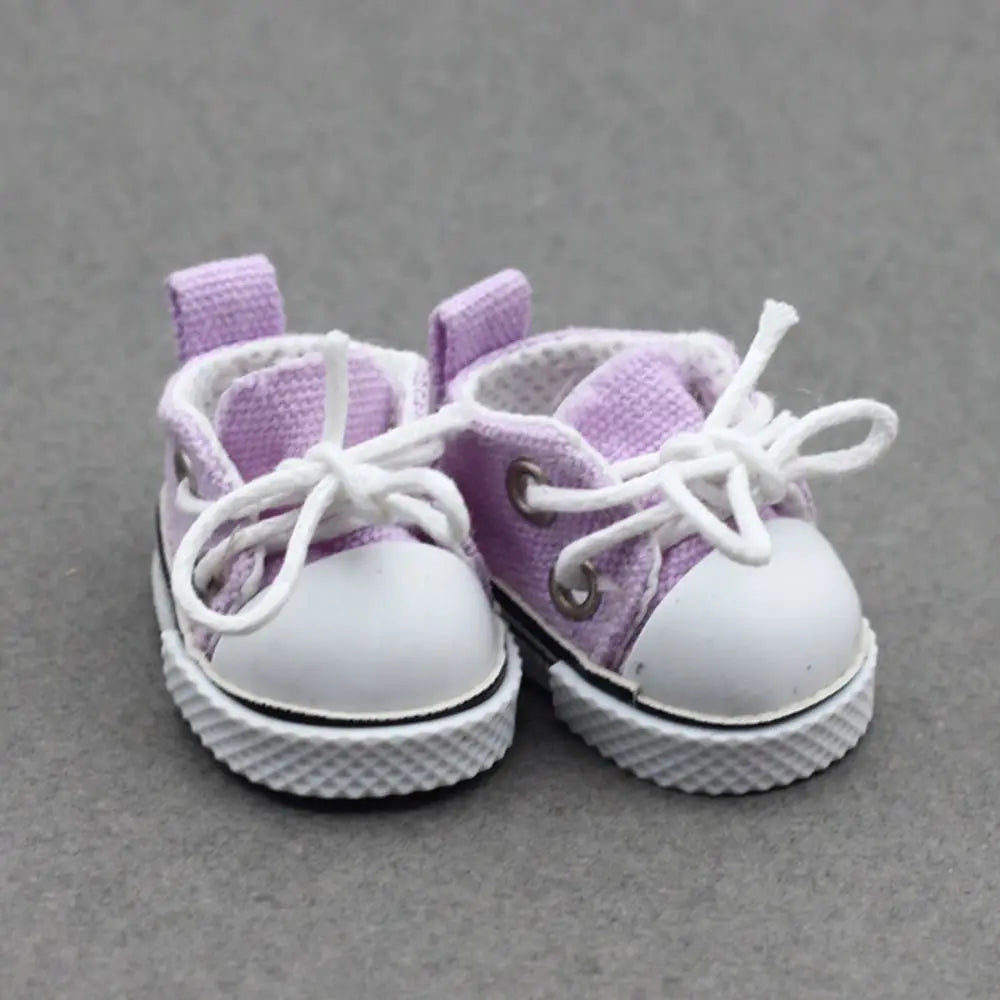 Labubu Mini Canvas Leather Shoes for 7–10cm Dolls Accessories Sneakers