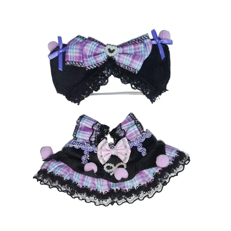 17cm Labubu Party Outfit – Inverted Triangle Workwear Style Clothes for 1st & 2nd Gen Sitting Dolls (Clothes Only)