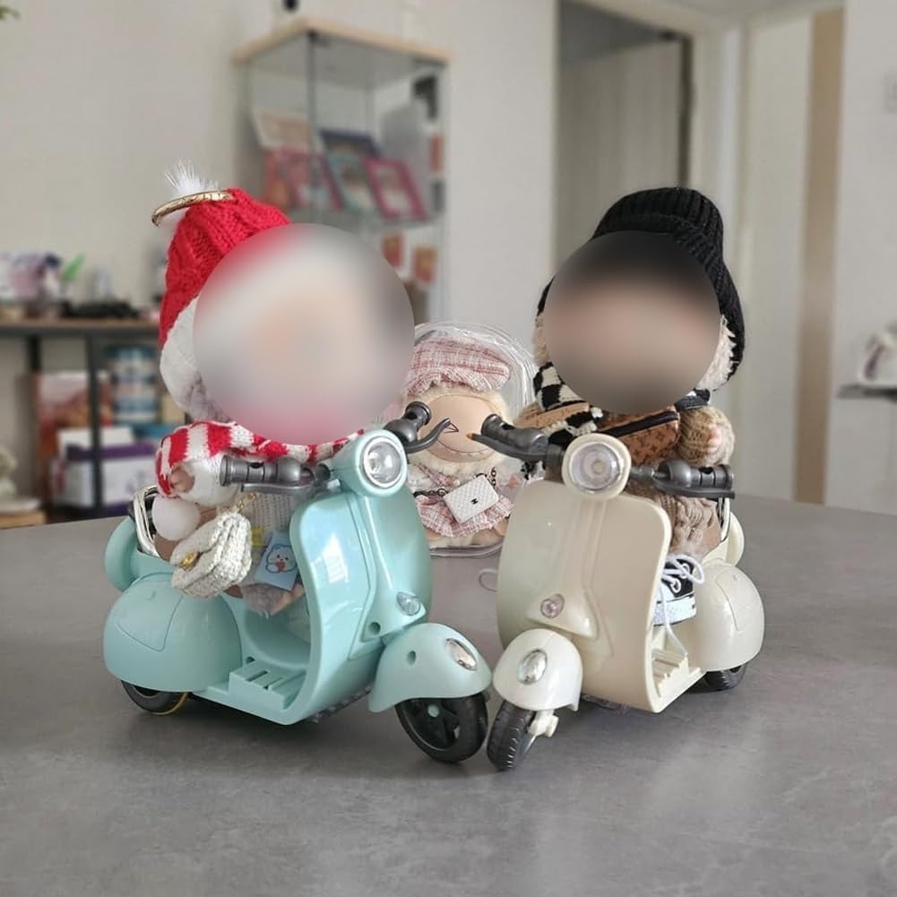 Doll Mini Electric Motorcycle Children's Toy for Labubu Toy Motor for Doll (No Doll)