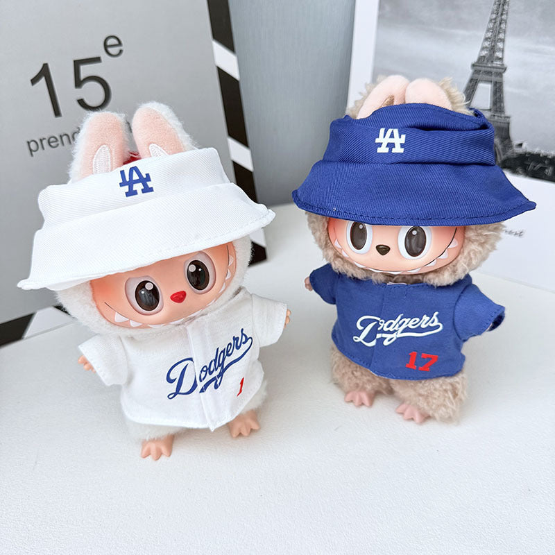 17cm Labubu V1/V2/V3 Baseball Suit Set – High-Energy Series Sportswear Outfit (Clothes Only)