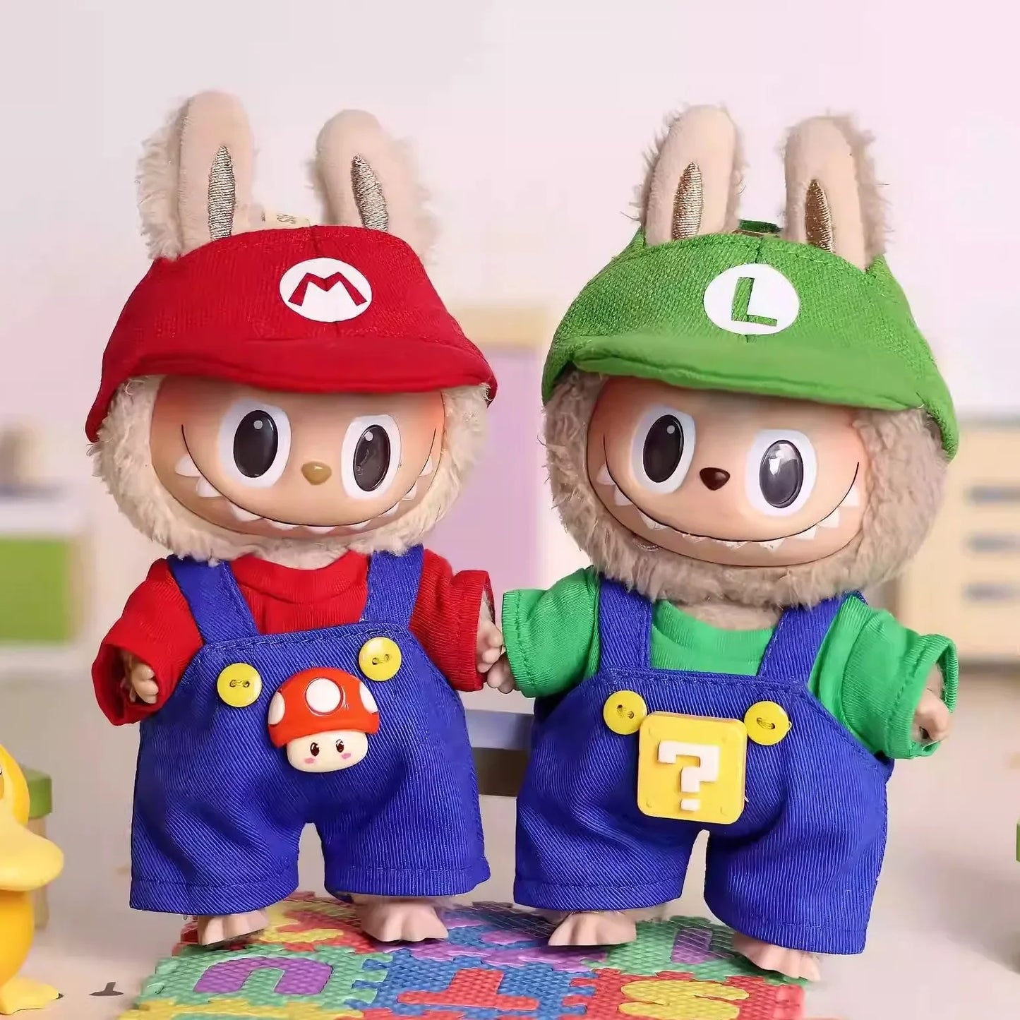 17cm Labubu Doll Clothes – Game Character Dress-Up Outfit for Keychain Dolls, DIY Gift (No Doll)