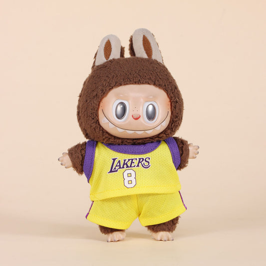 17cm Labubu Basketball Team Outfit – Handmade Sports Clothes for 1st, 2nd & 3rd Gen Dolls (Clothes Only, No Doll)