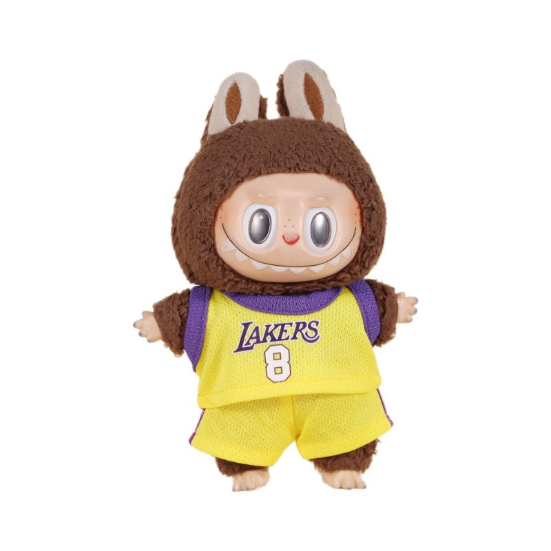 17cm Labubu Basketball Team Outfit – Handmade Sports Clothes for 1st, 2nd & 3rd Gen Dolls (Clothes Only, No Doll)