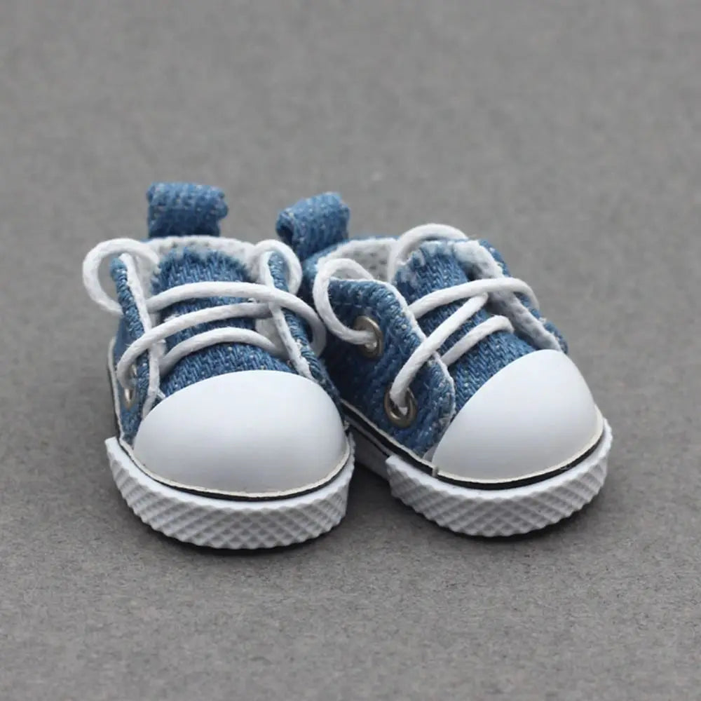 Labubu Mini Canvas Leather Shoes for 7–10cm Dolls Accessories Sneakers