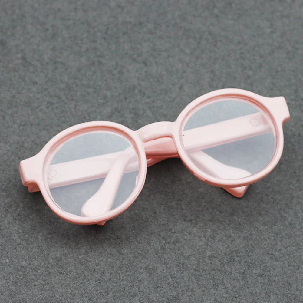 Labubu 6.5cm Transparent Doll Glasses – Clear Plastic Eyewear for 1/8 1/6 1/4 1/3 BJD, MSD, EXO Plush & Labubu Dolls