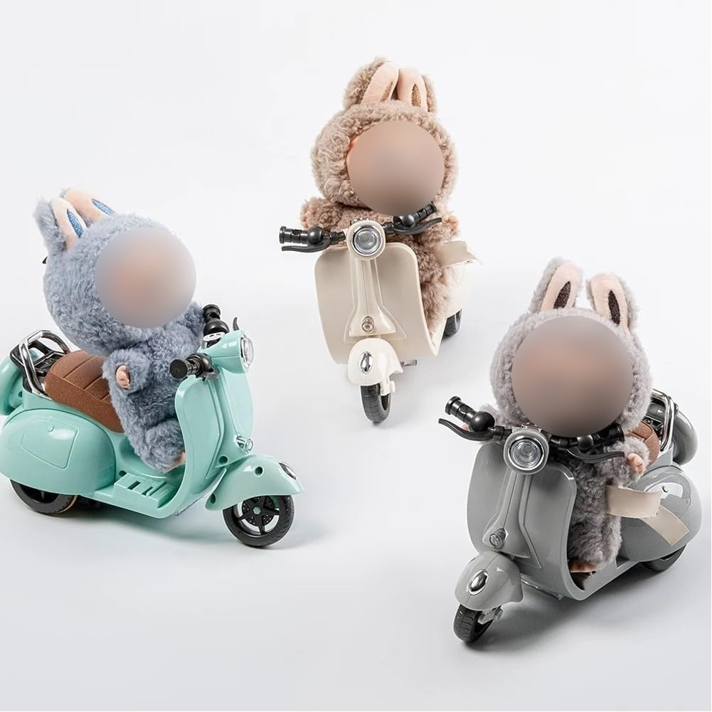 Doll Mini Electric Motorcycle Children's Toy for Labubu Toy Motor for Doll (No Doll)