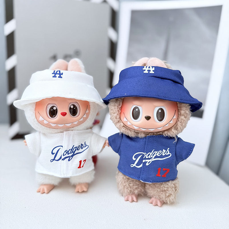 17cm Labubu V1/V2/V3 Baseball Suit Set – High-Energy Series Sportswear Outfit (Clothes Only)