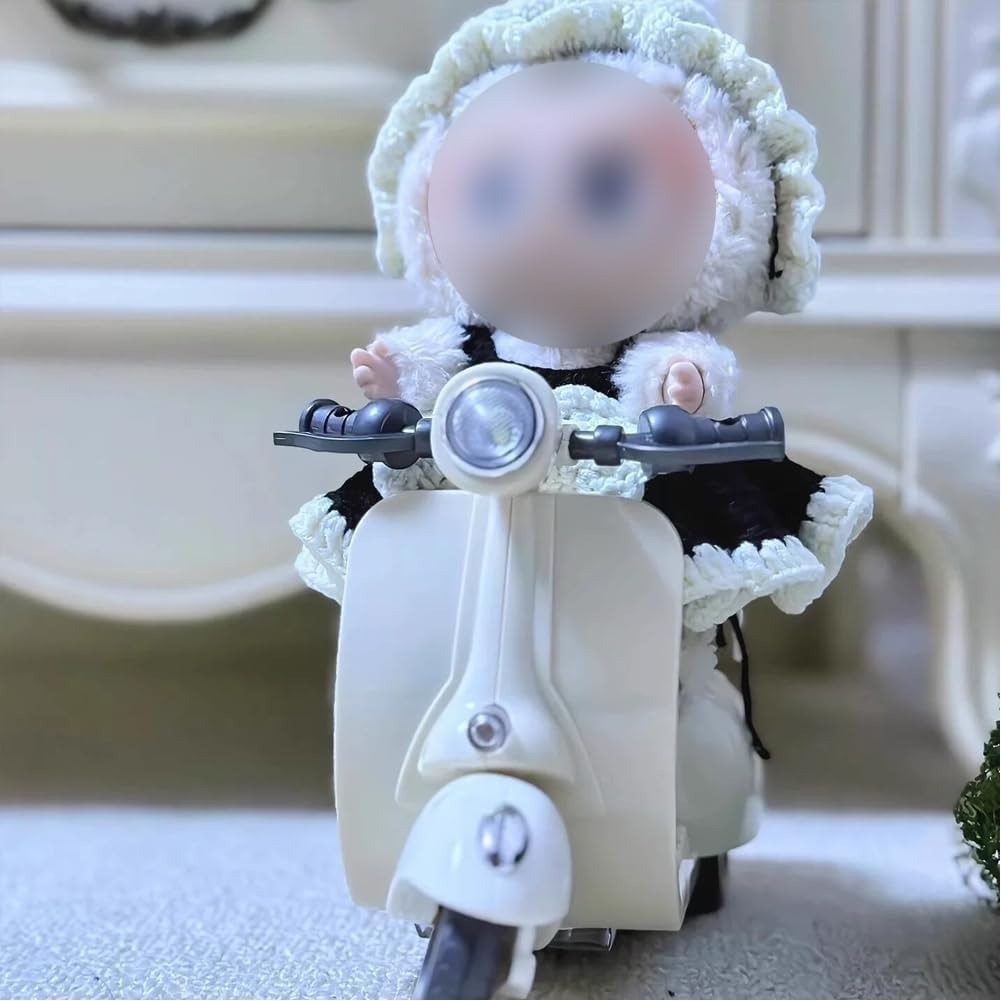 Doll Mini Electric Motorcycle Children's Toy for Labubu Toy Motor for Doll (No Doll)