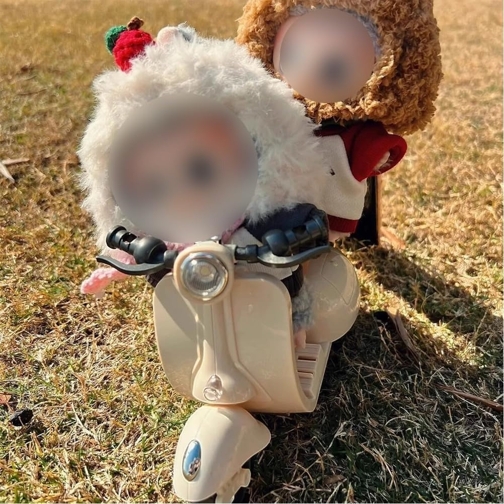 Doll Mini Electric Motorcycle Children's Toy for Labubu Toy Motor for Doll (No Doll)