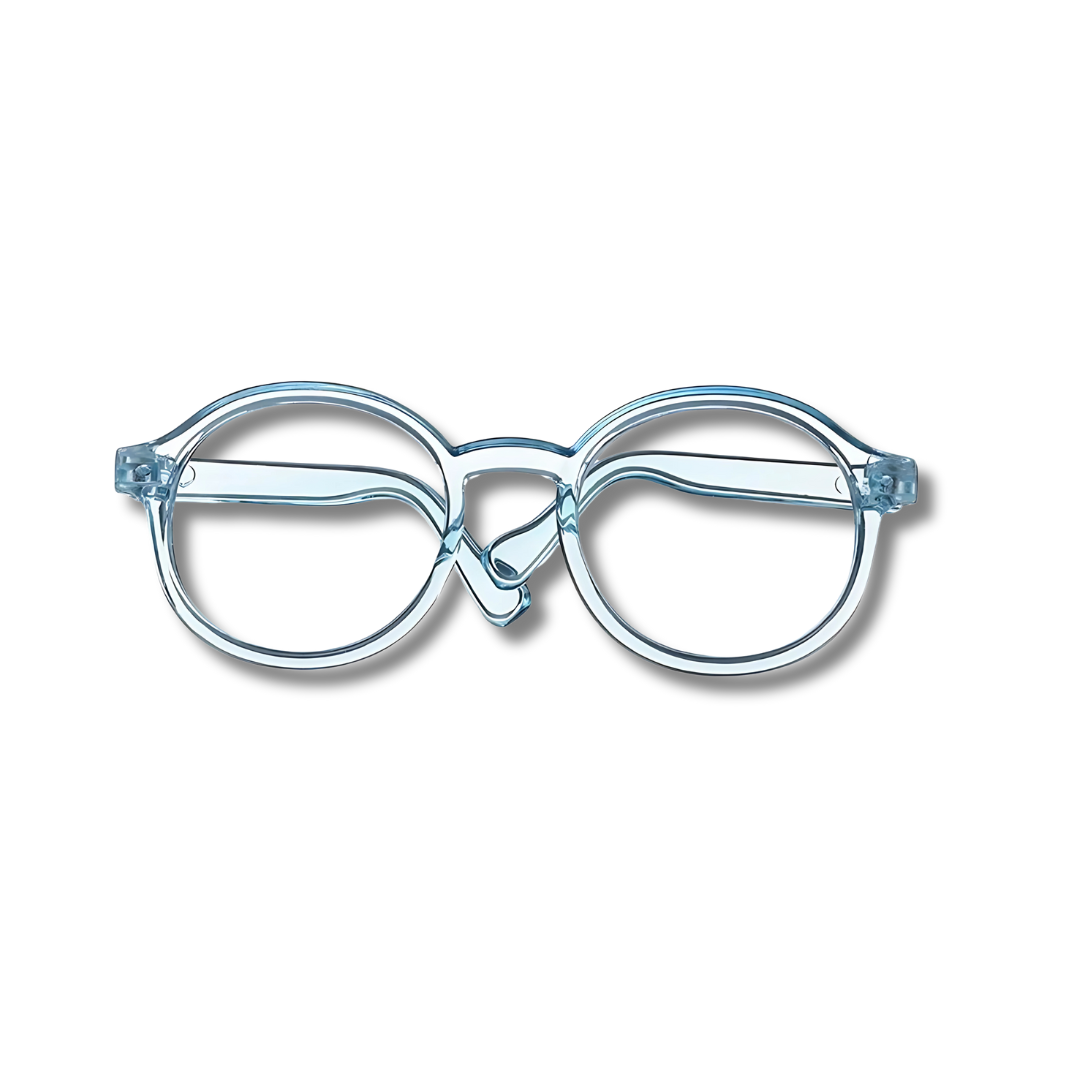 Labubu 6.5cm Transparent Doll Glasses – Clear Plastic Eyewear for 1/8 1/6 1/4 1/3 BJD, MSD, EXO Plush & Labubu Dolls