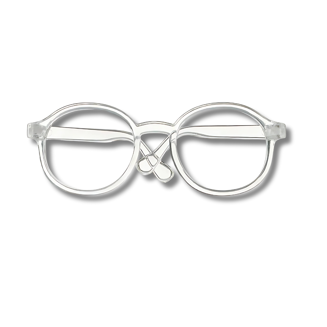 Labubu 6.5cm Transparent Doll Glasses – Clear Plastic Eyewear for 1/8 1/6 1/4 1/3 BJD, MSD, EXO Plush & Labubu Dolls