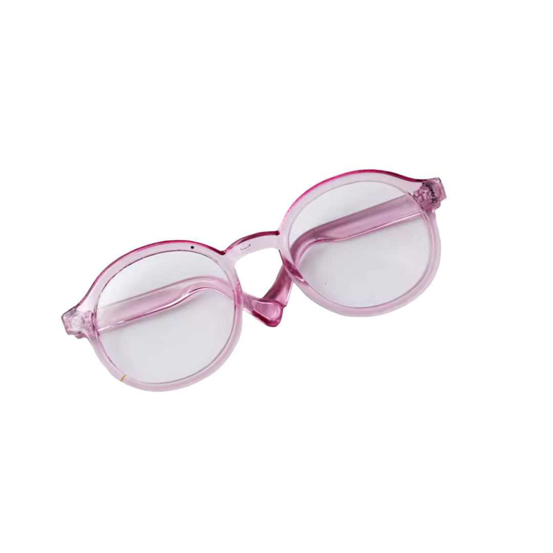 Labubu 6.5cm Transparent Doll Glasses – Clear Plastic Eyewear for 1/8 1/6 1/4 1/3 BJD, MSD, EXO Plush & Labubu Dolls