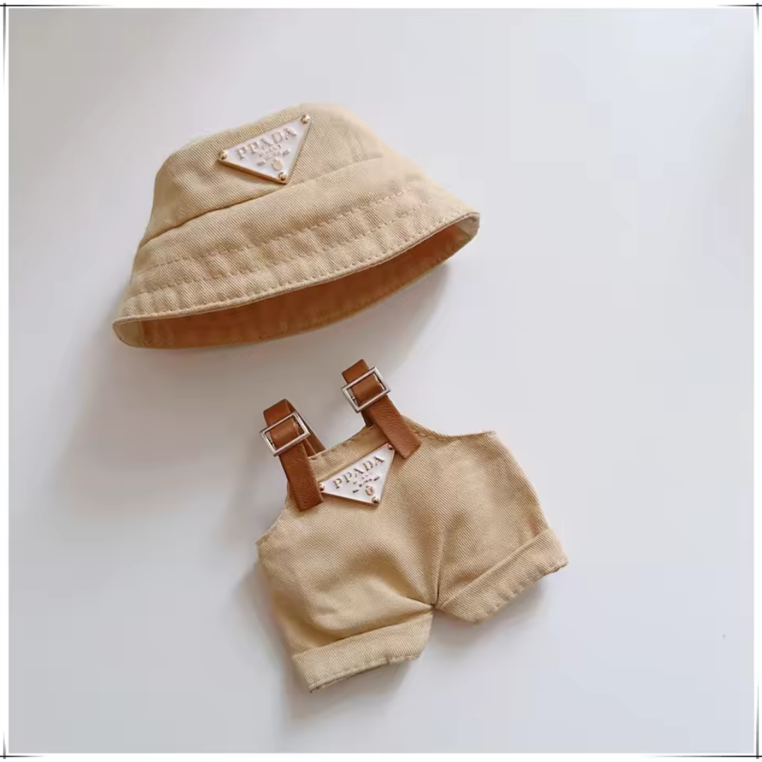 17cm Labubu Doll Outfit Set – Mini Clothes, Hat & Shoes for Labubu II Sitting Dolls, Party Game Accessories (No Doll)
