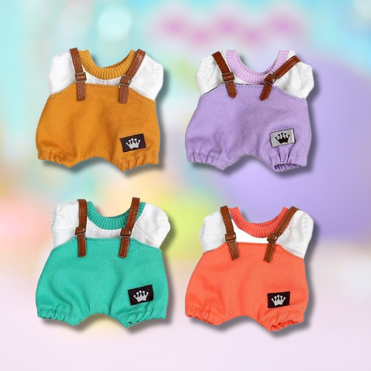 17cm Plush Crown Doll Outfit - Dress Up Clothes & Cute Accessories for Plush Dolls