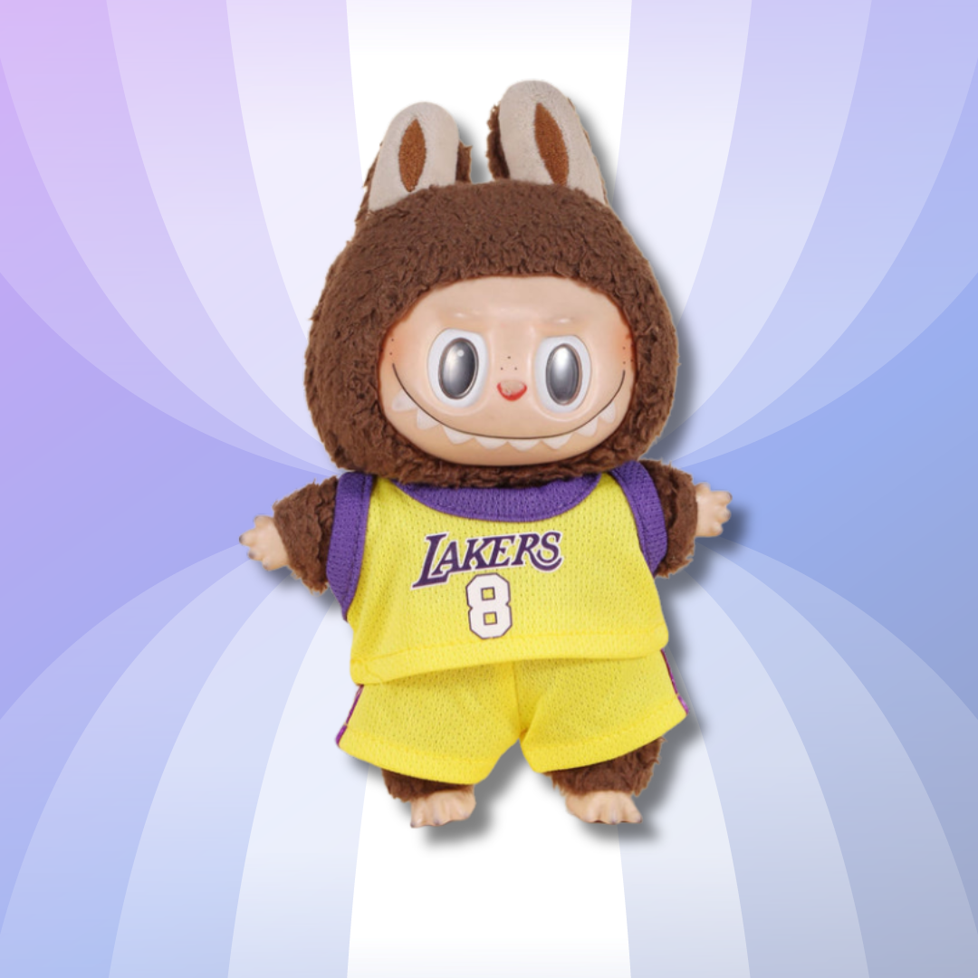 17cm Labubu Basketball Team Outfit – Handmade Sports Clothes for 1st, 2nd & 3rd Gen Dolls (Clothes Only, No Doll)
