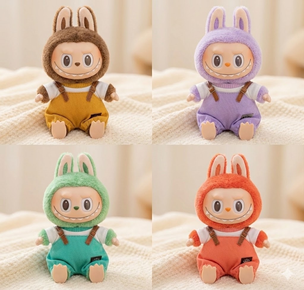 17cm Plush Crown Doll Outfit - Dress Up Clothes & Cute Accessories for Plush Dolls