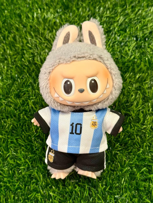 17cm Labubu Soccer Team Outfit – Handmade Sports Clothes for 1st, 2nd & 3rd Gen Dolls (Clothes Only, No Doll)
