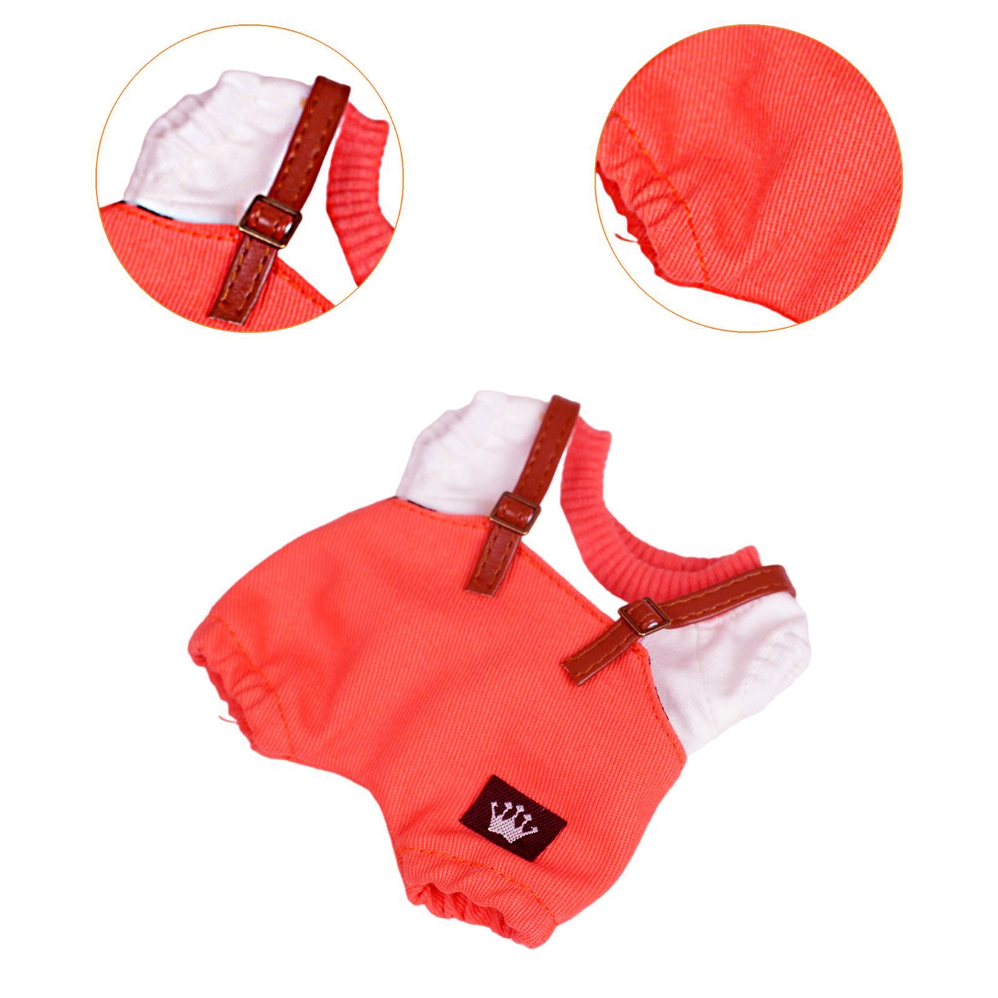 17cm Plush Crown Doll Outfit - Dress Up Clothes & Cute Accessories for Plush Dolls
