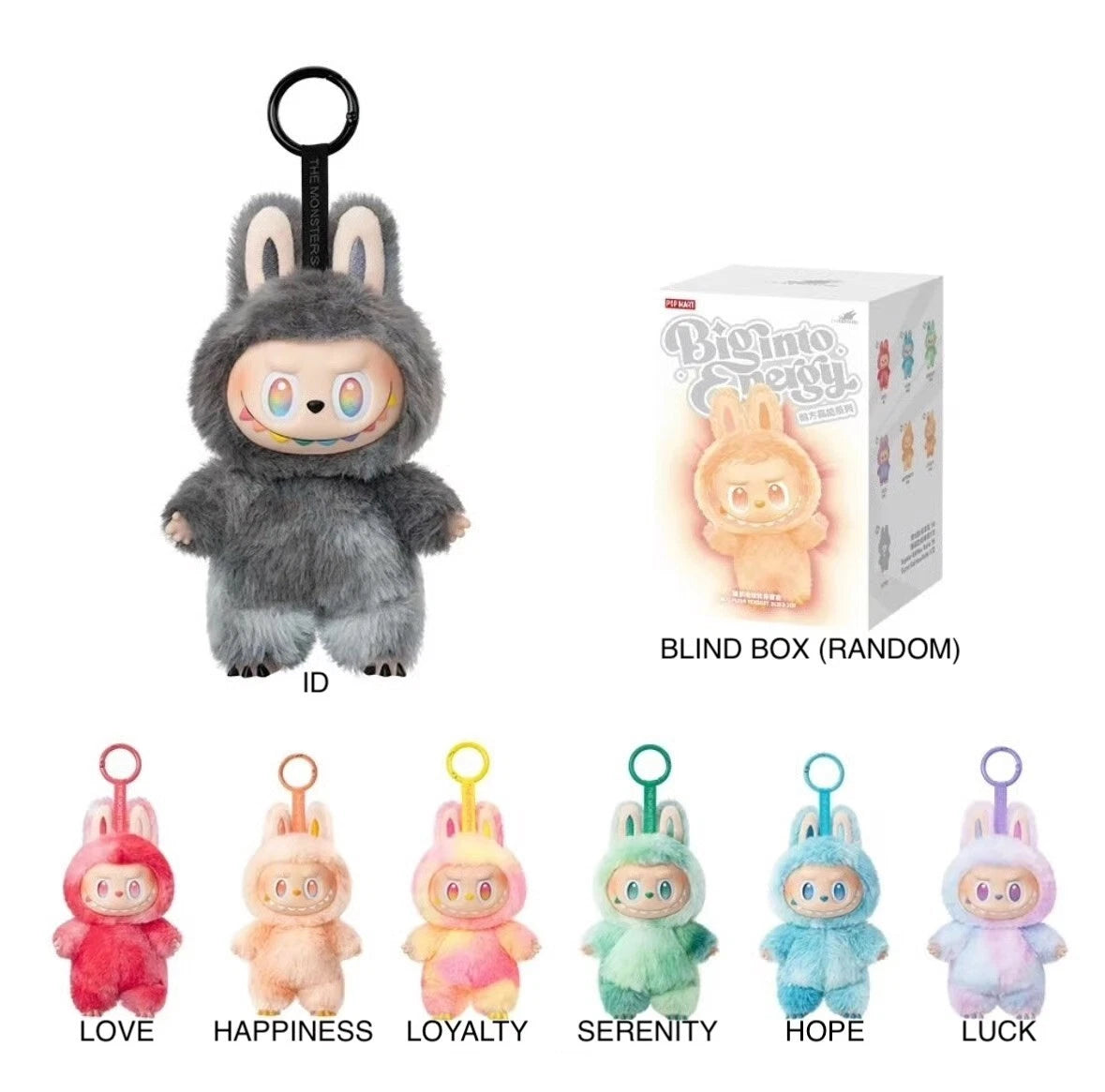 THE MONSTERS "Big Into Energy Series" - Vinyl Plush Pendant Blind Box Labubu V3